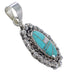 Turquoise Opal And Sterling Silver Pendant YX76582